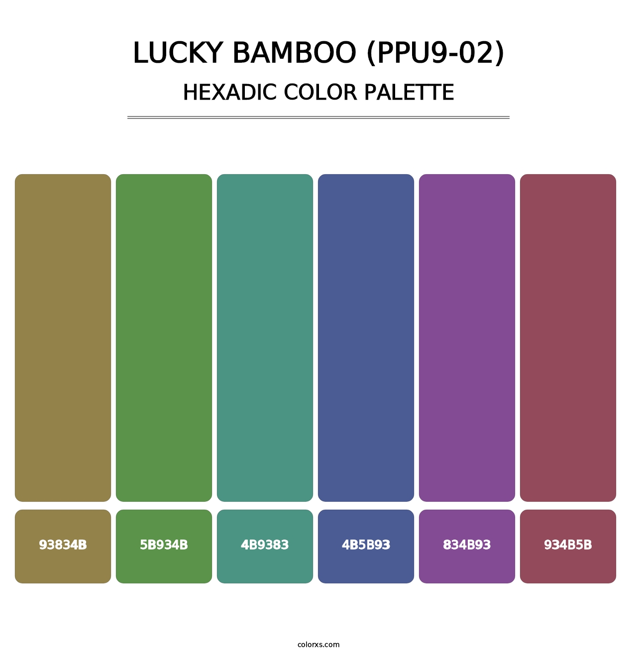 Lucky Bamboo (PPU9-02) - Hexadic Color Palette