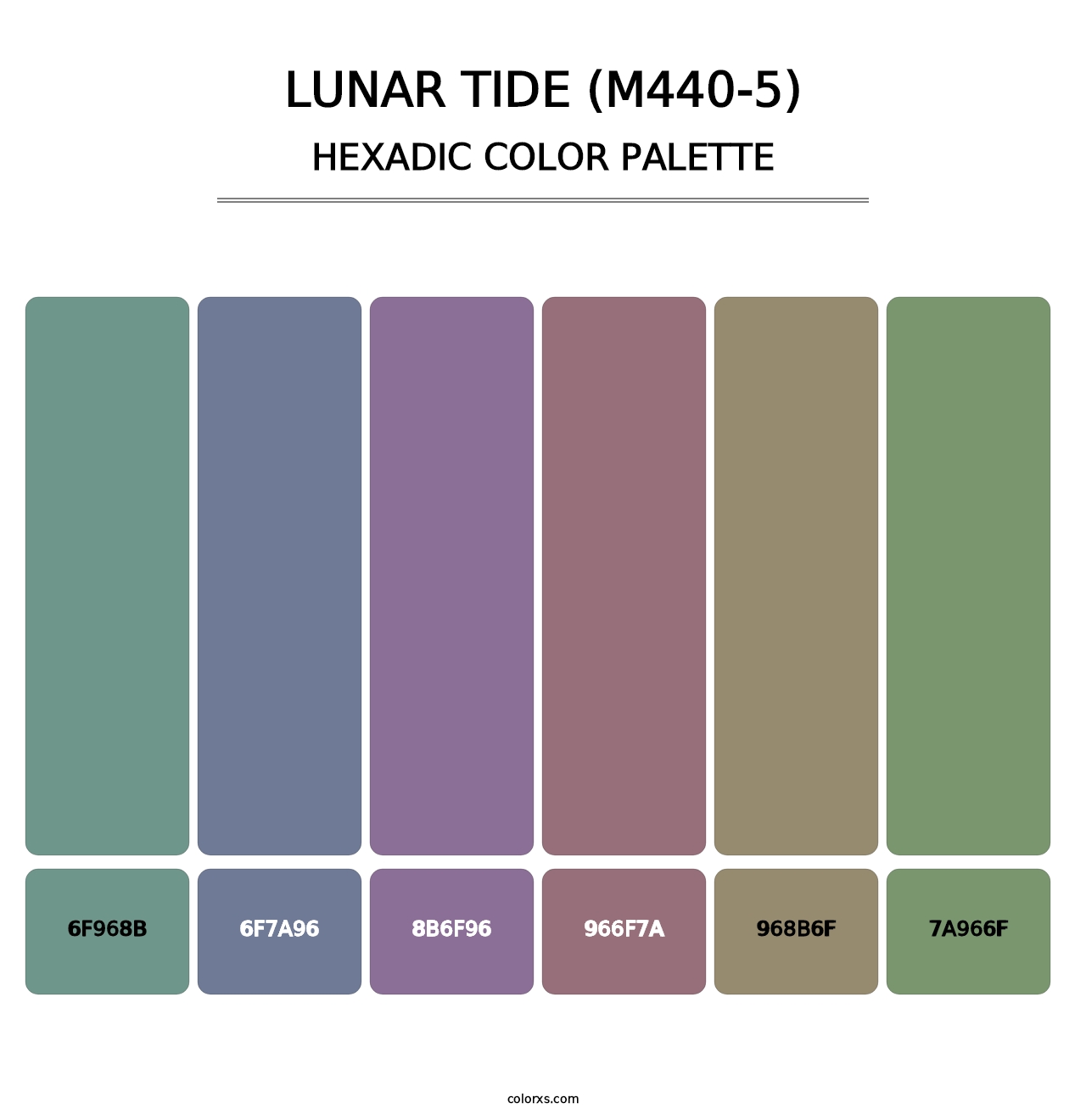 Lunar Tide (M440-5) - Hexadic Color Palette