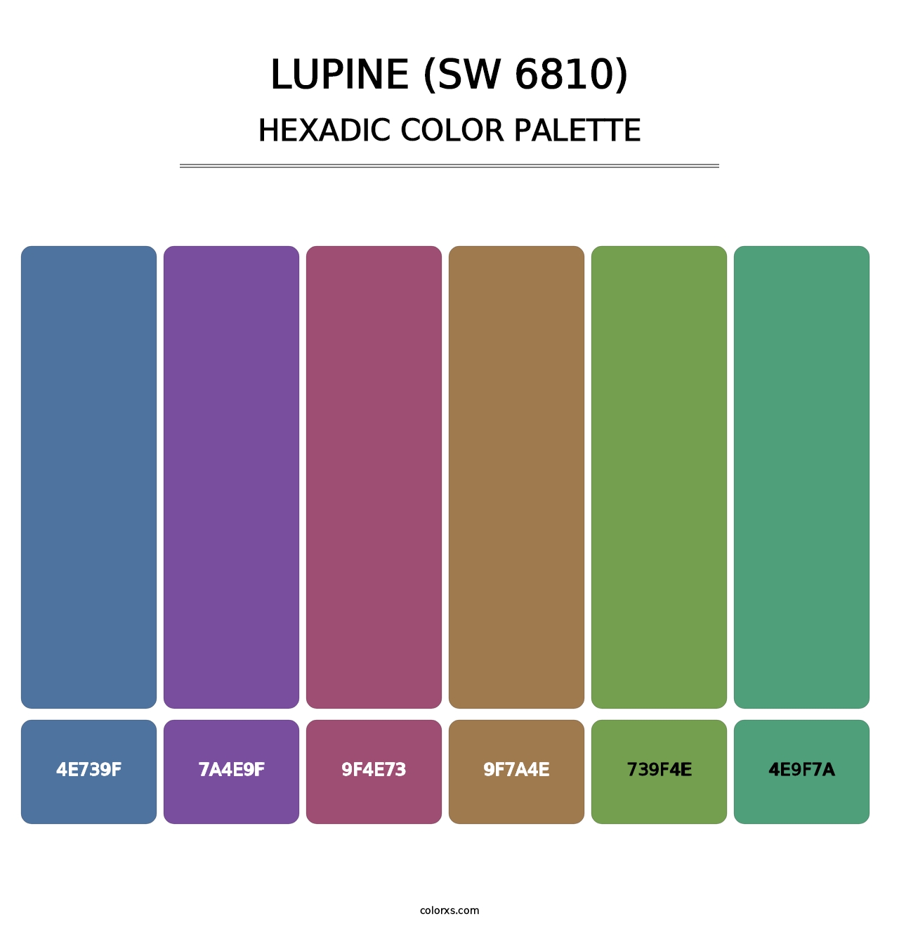 Lupine (SW 6810) - Hexadic Color Palette