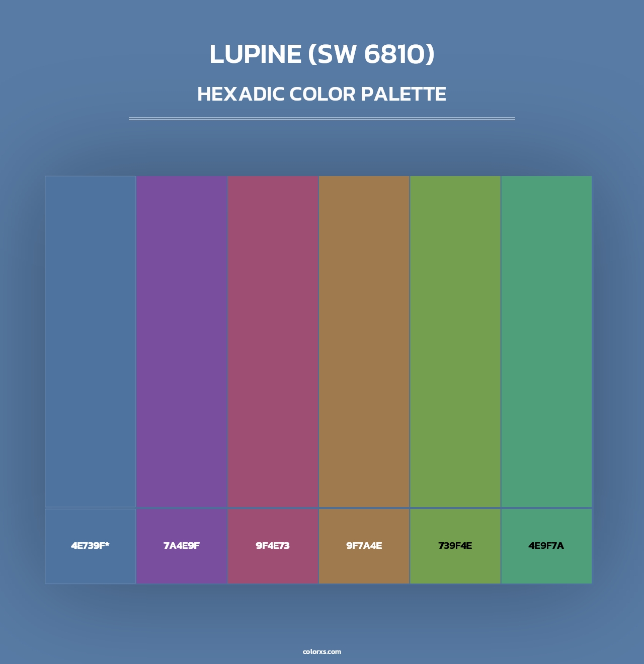 Lupine (SW 6810) - Hexadic Color Palette