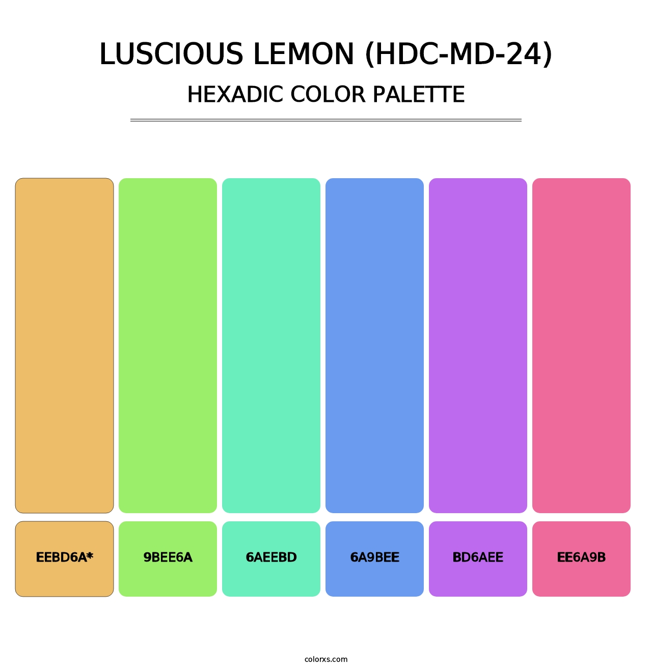 Luscious Lemon (HDC-MD-24) - Hexadic Color Palette
