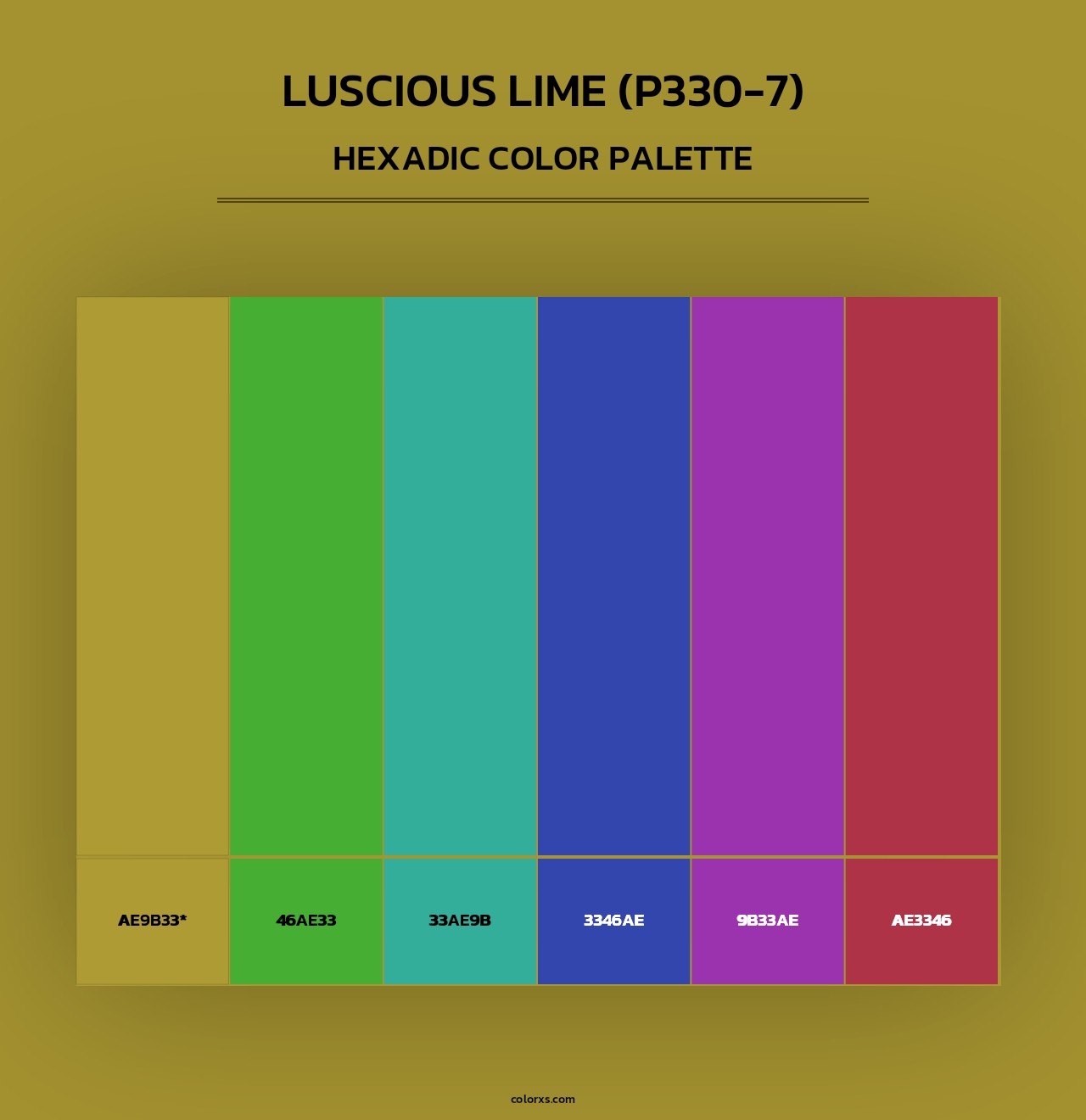 Luscious Lime (P330-7) - Hexadic Color Palette