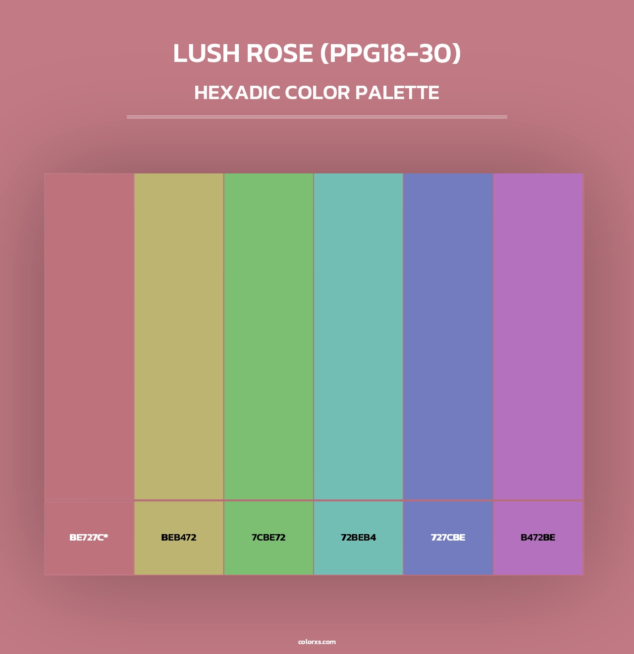 Lush Rose (PPG18-30) - Hexadic Color Palette
