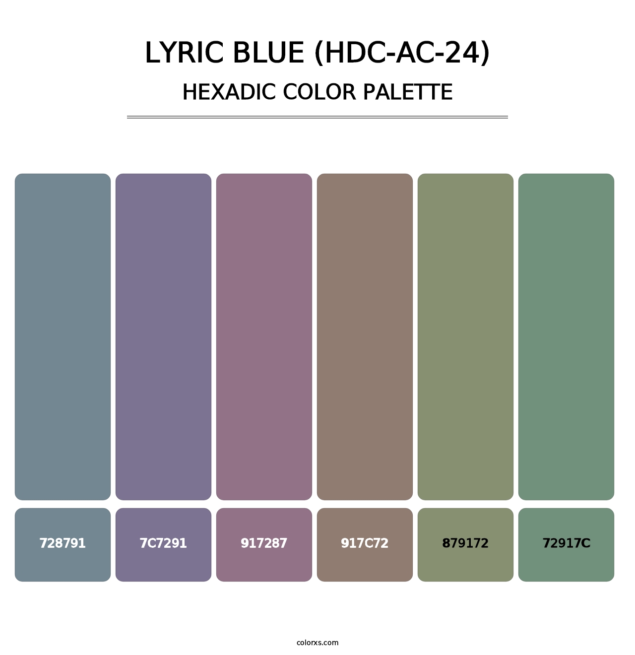 Lyric Blue (HDC-AC-24) - Hexadic Color Palette
