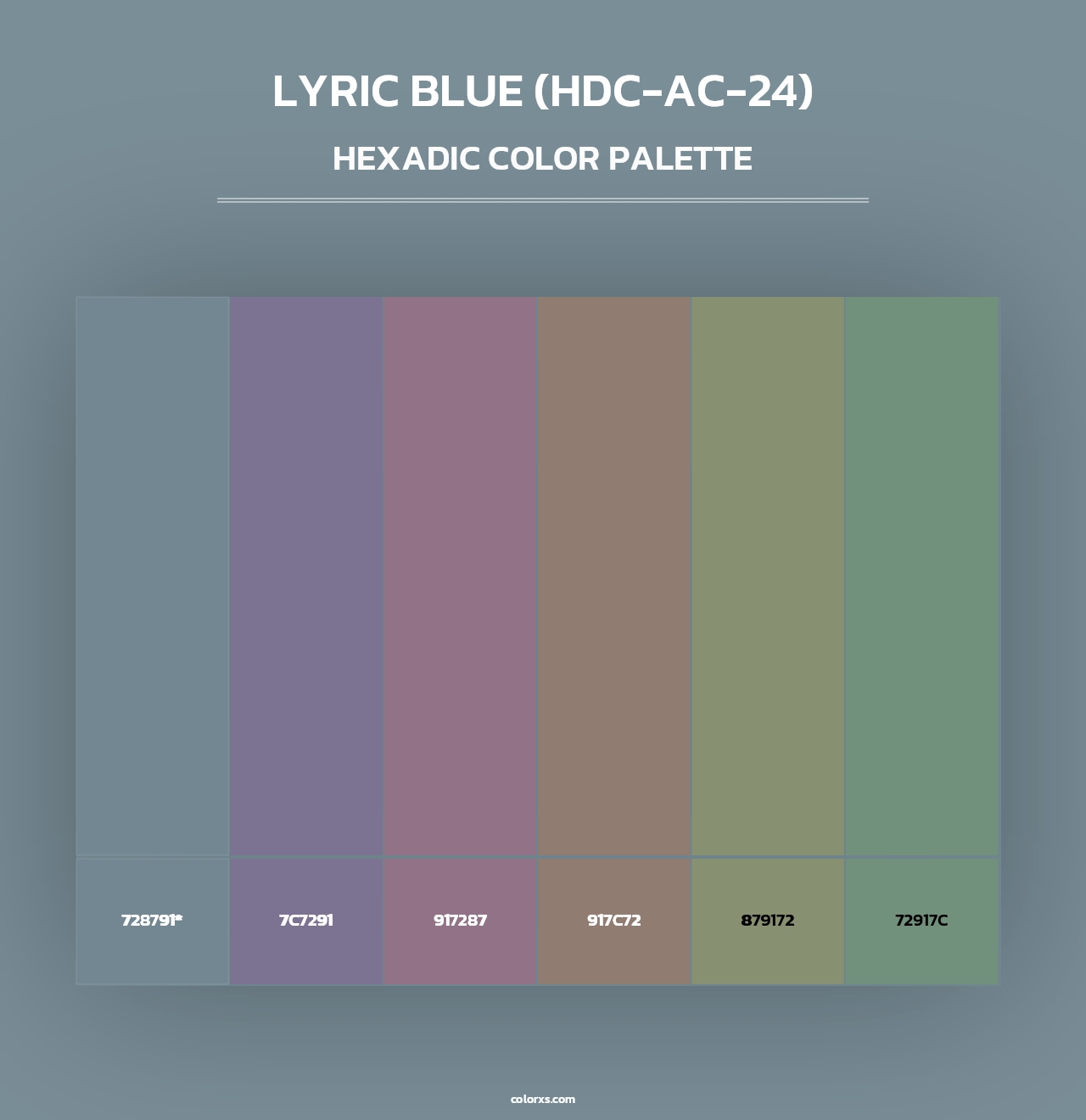 Lyric Blue (HDC-AC-24) - Hexadic Color Palette