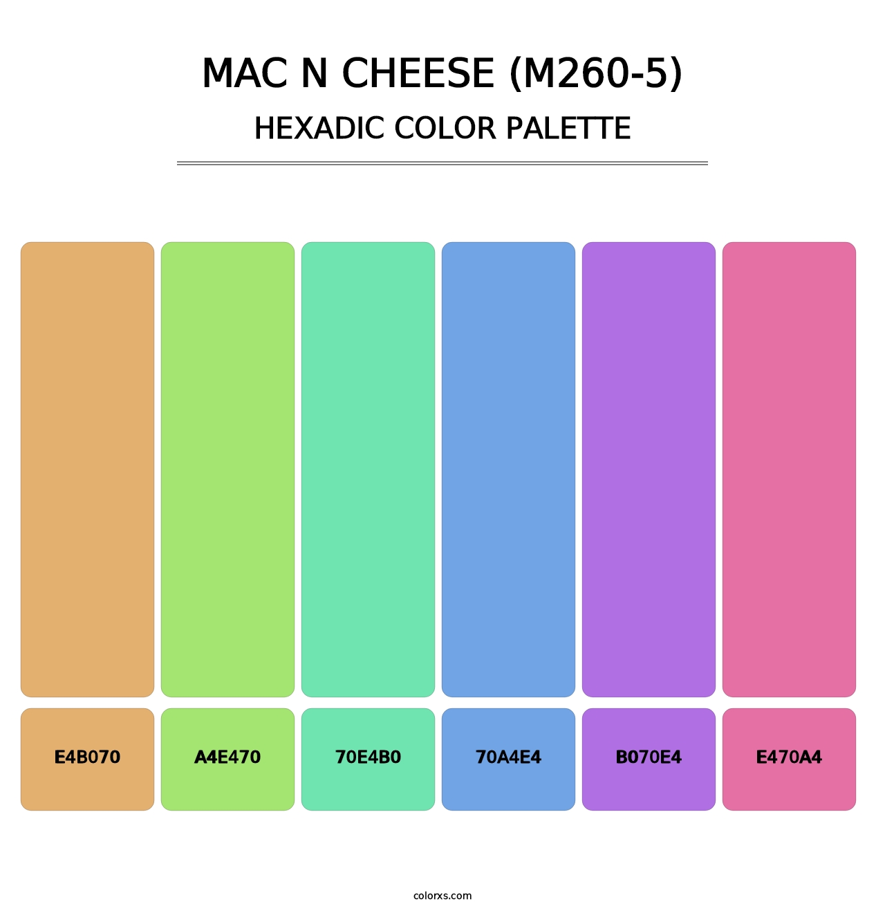 Mac N Cheese (M260-5) - Hexadic Color Palette