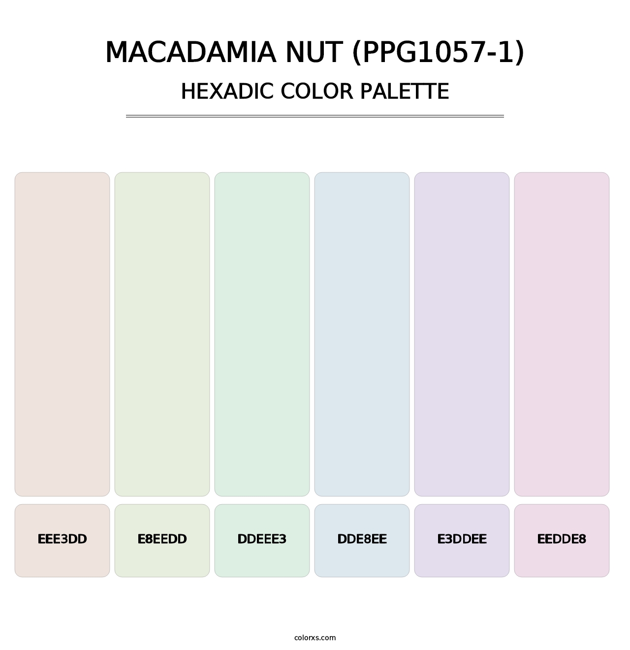 Macadamia Nut (PPG1057-1) - Hexadic Color Palette