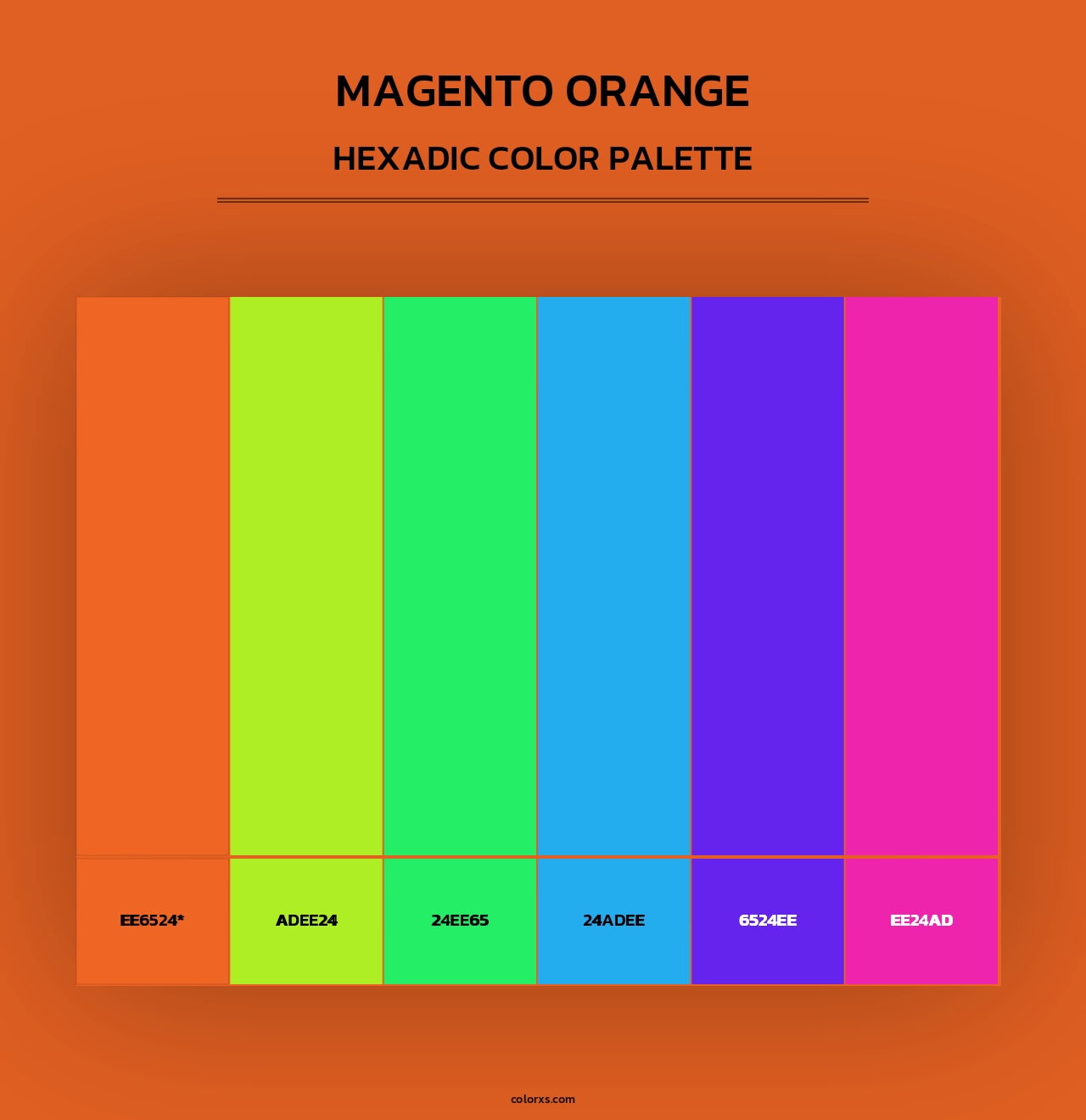 Magento Orange - Hexadic Color Palette