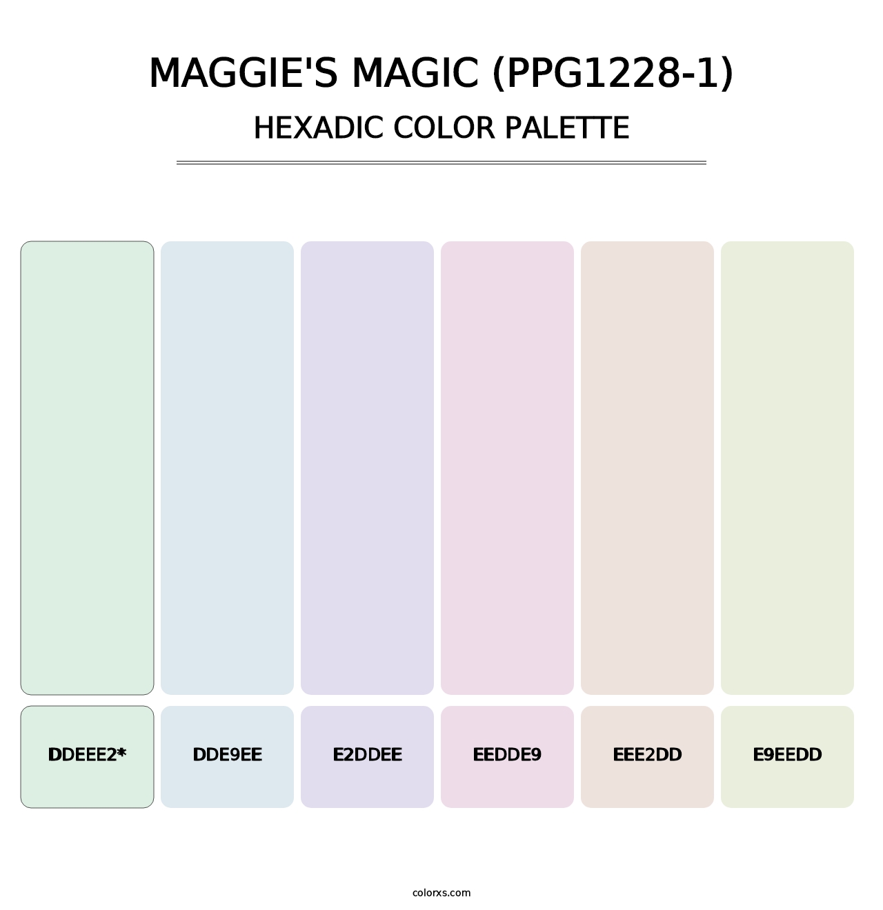 Maggie's Magic (PPG1228-1) - Hexadic Color Palette