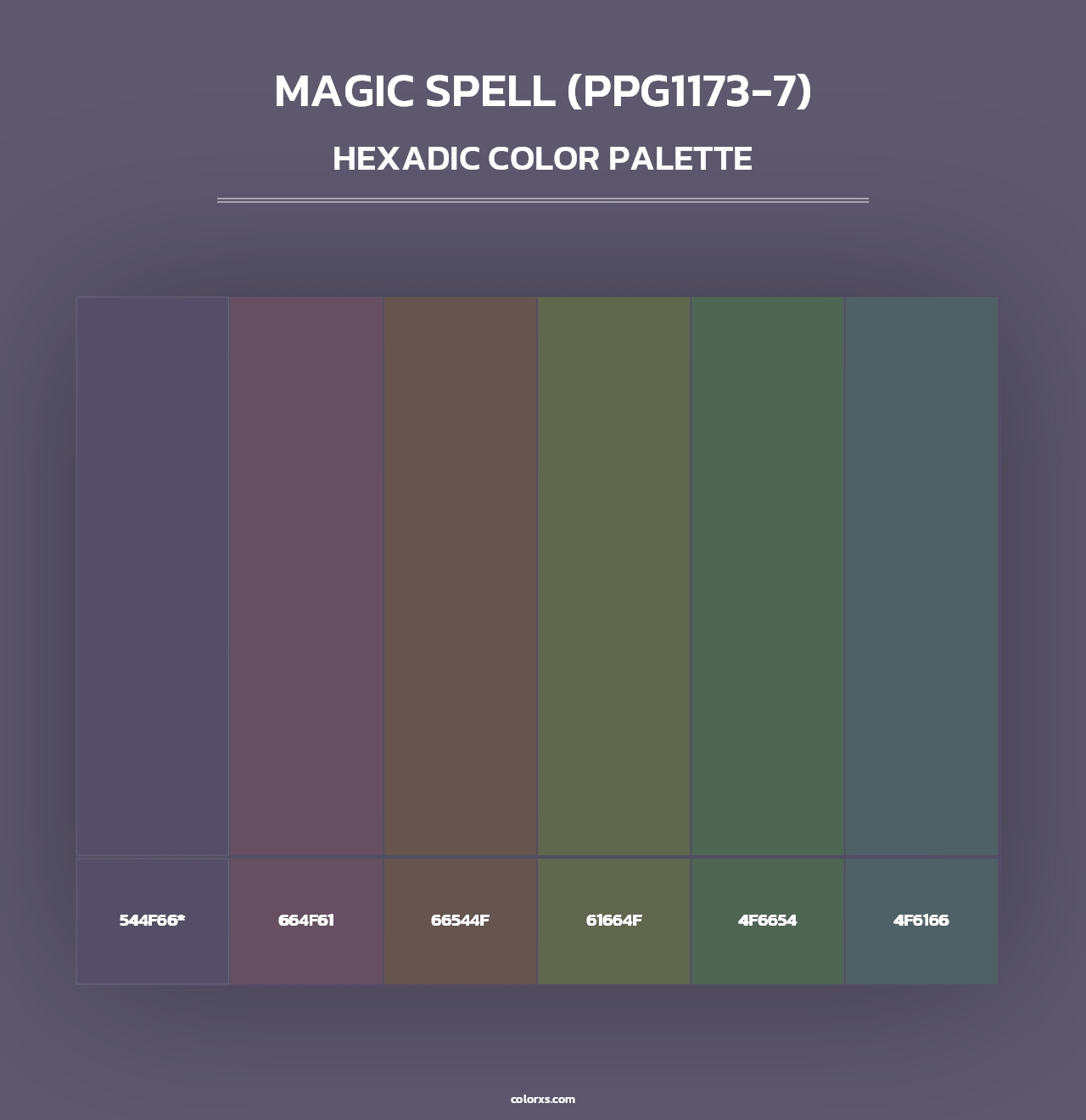 Magic Spell (PPG1173-7) - Hexadic Color Palette
