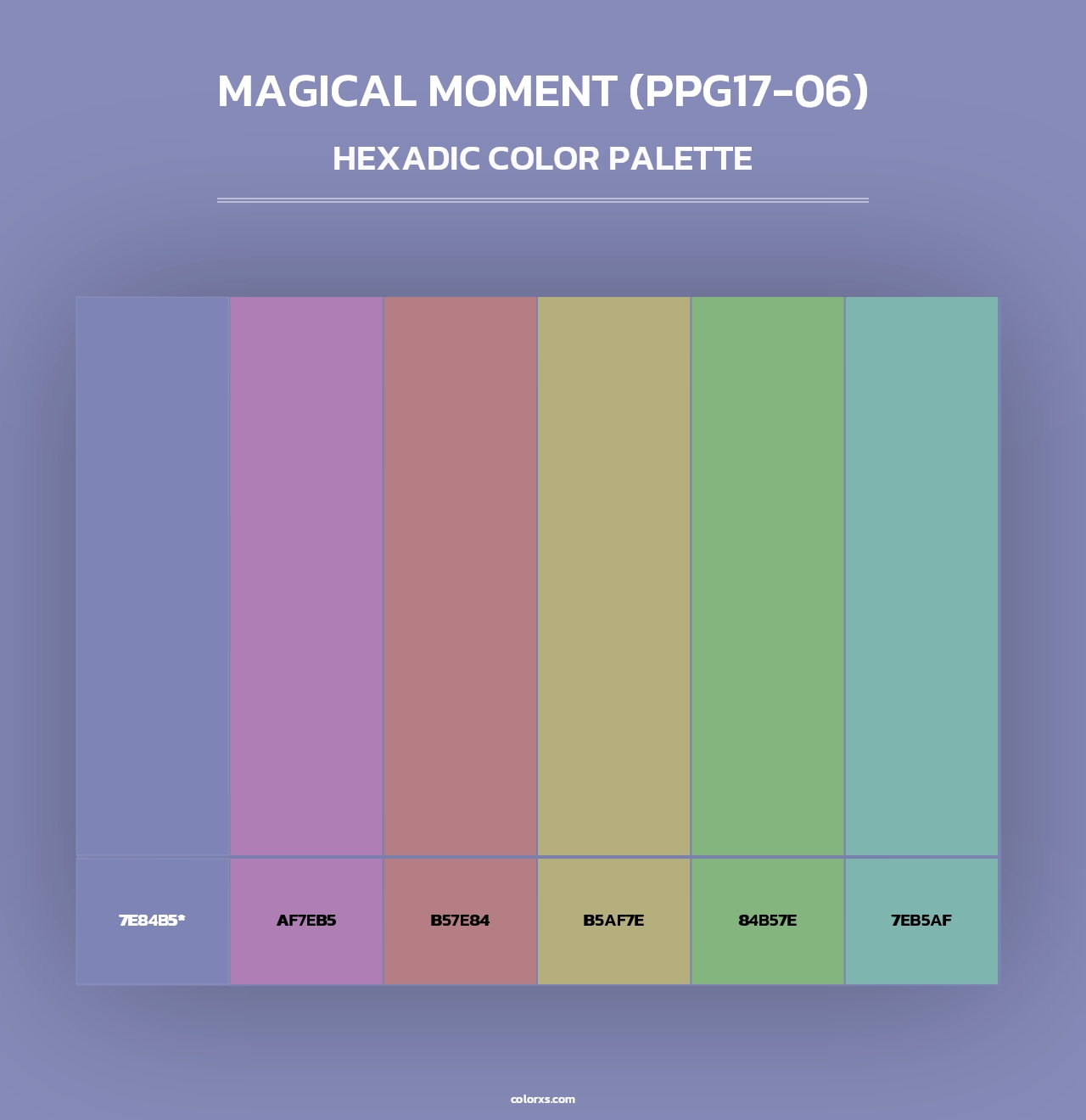 Magical Moment (PPG17-06) - Hexadic Color Palette