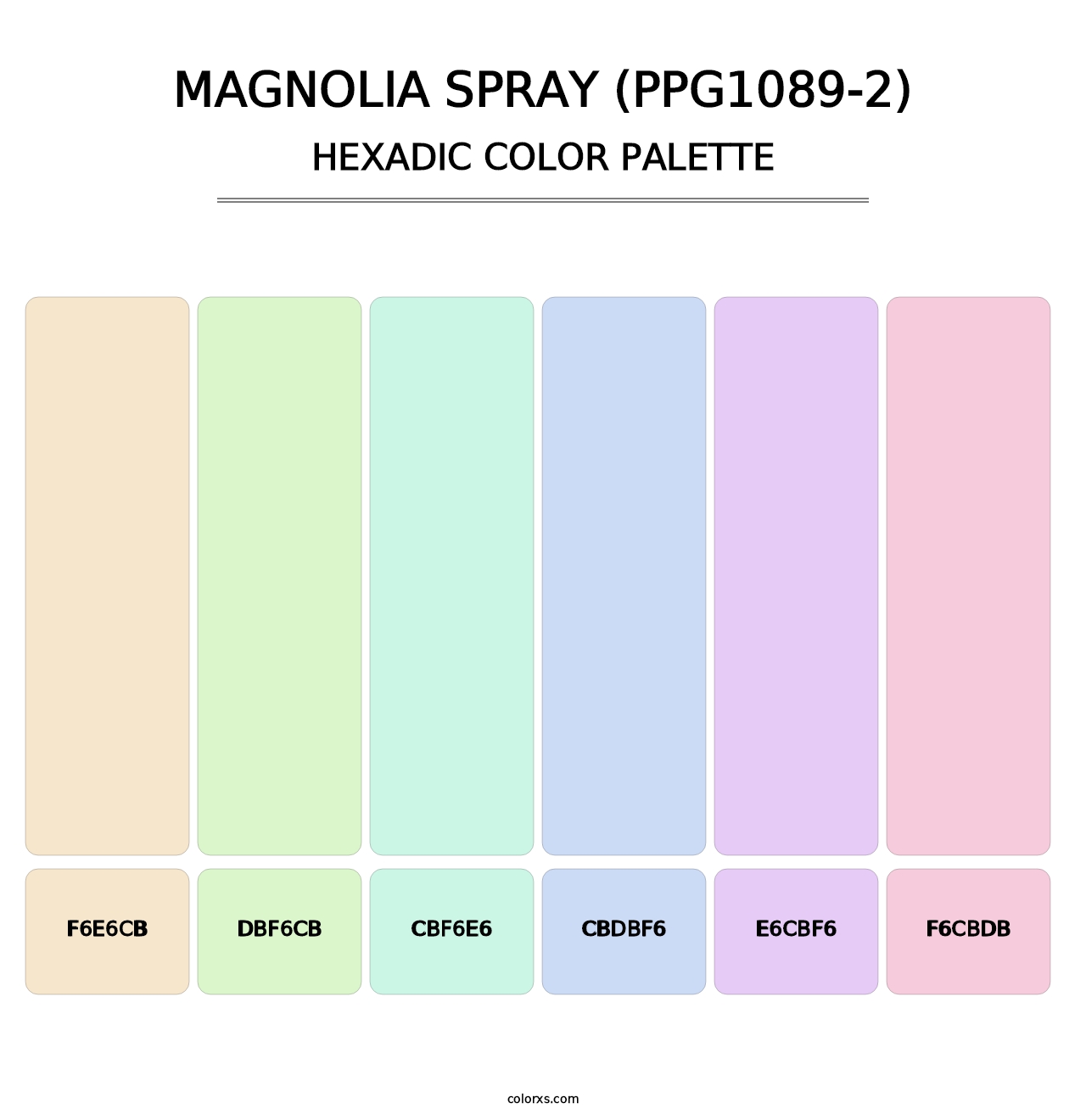Magnolia Spray (PPG1089-2) - Hexadic Color Palette