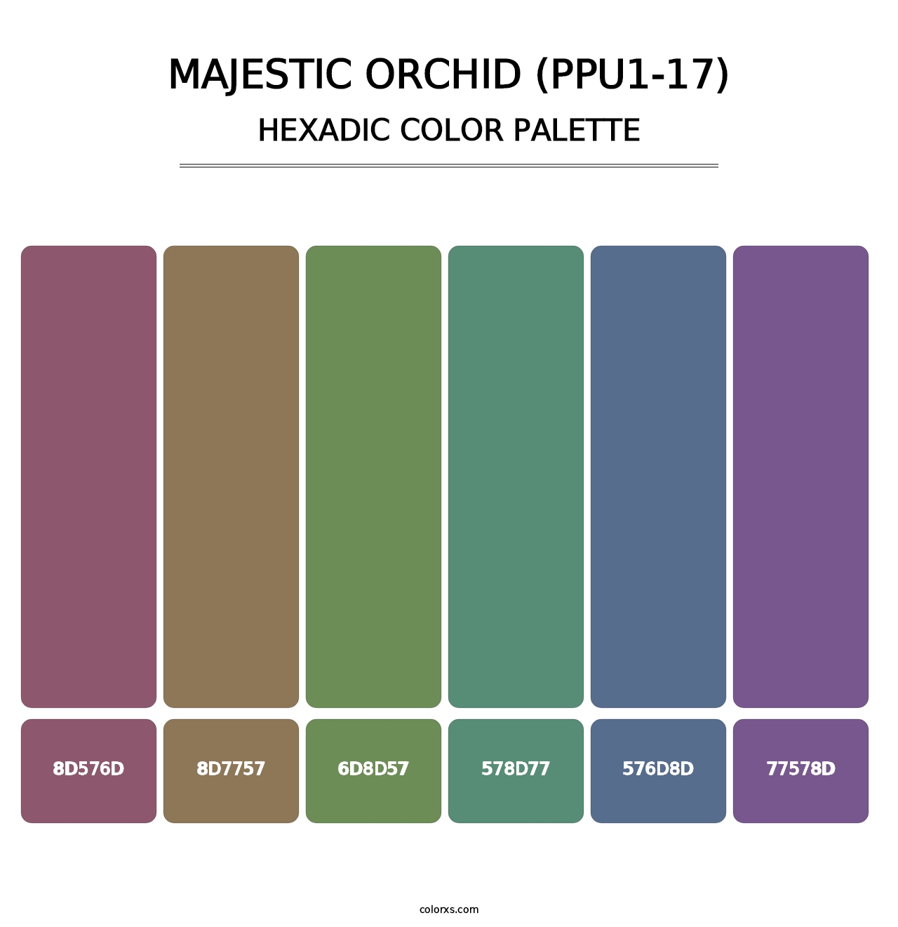Majestic Orchid (PPU1-17) - Hexadic Color Palette