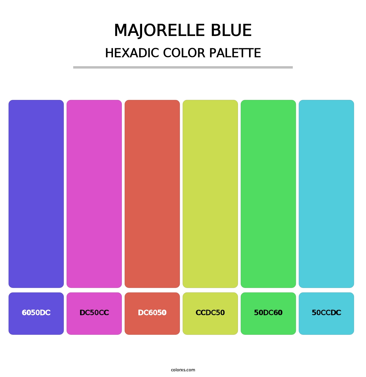 Majorelle Blue - Hexadic Color Palette