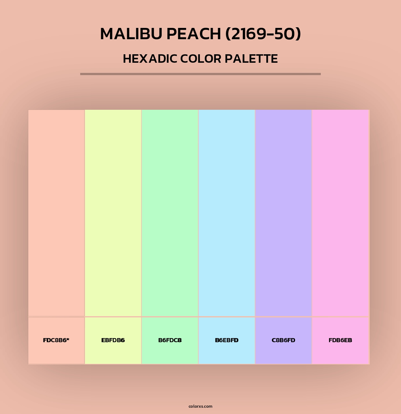 Malibu Peach (2169-50) - Hexadic Color Palette