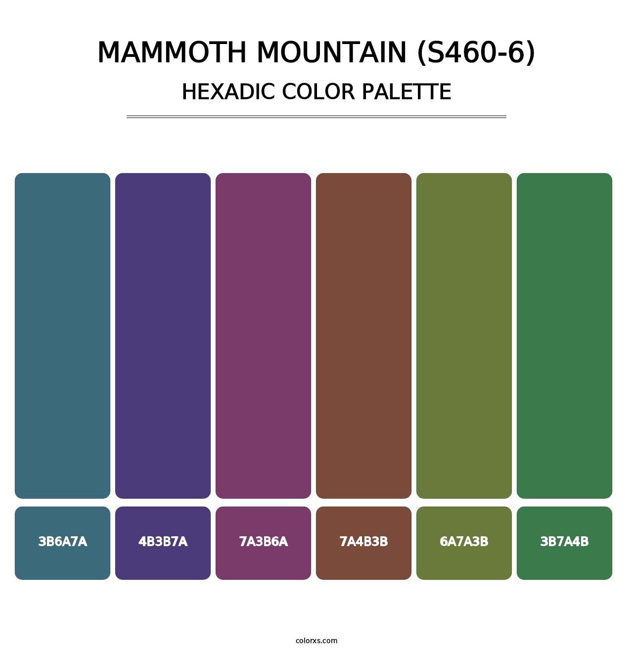 Mammoth Mountain (S460-6) - Hexadic Color Palette