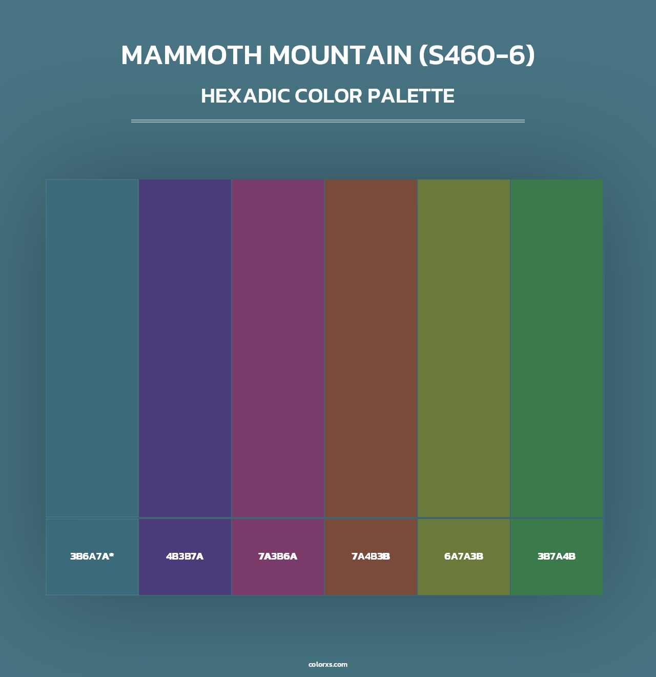 Mammoth Mountain (S460-6) - Hexadic Color Palette