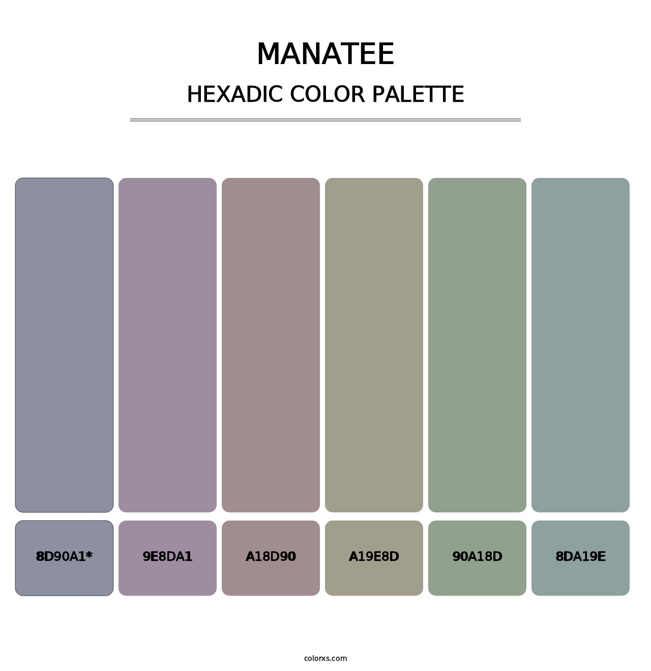 Manatee - Hexadic Color Palette