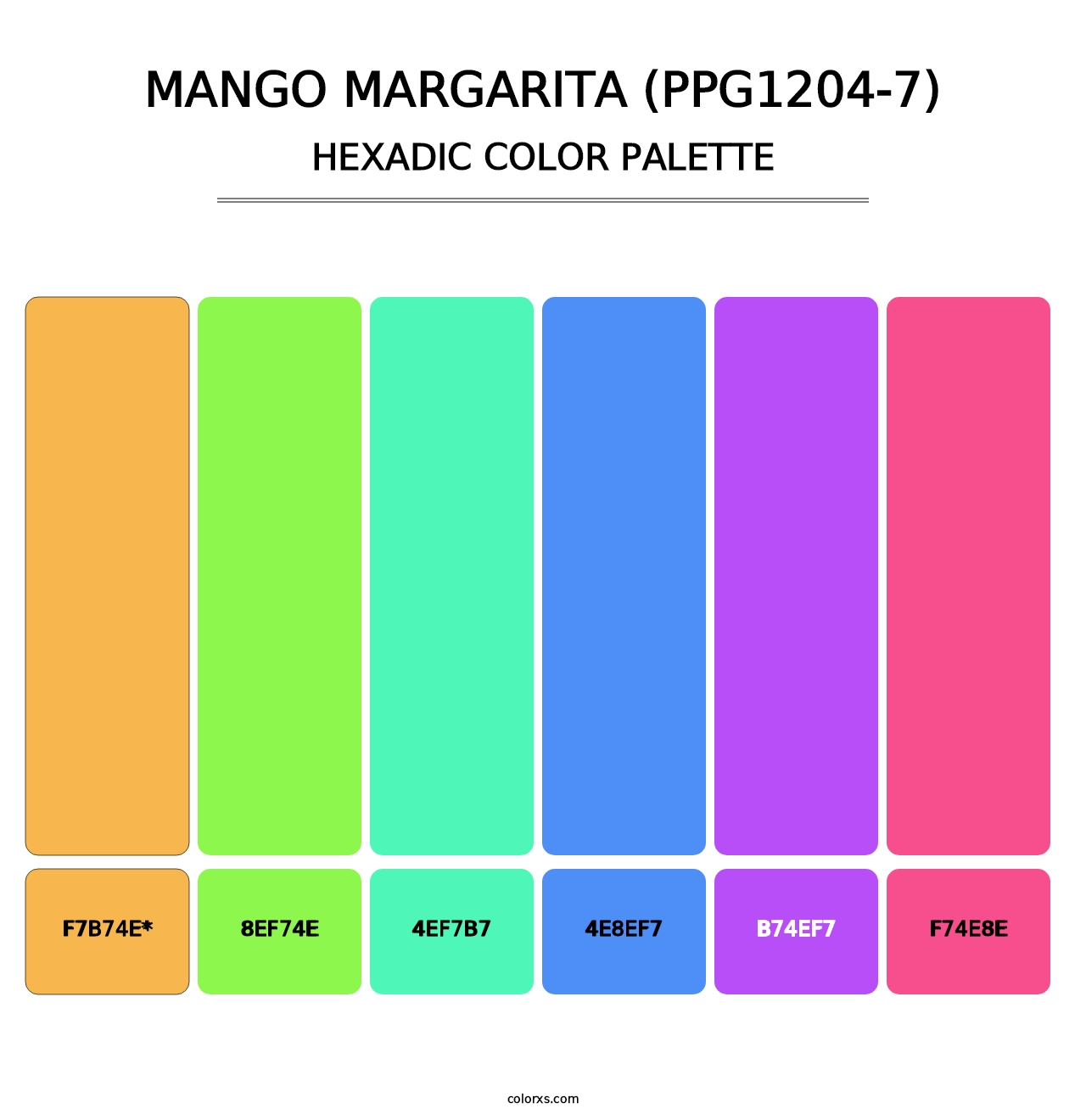 Mango Margarita (PPG1204-7) - Hexadic Color Palette