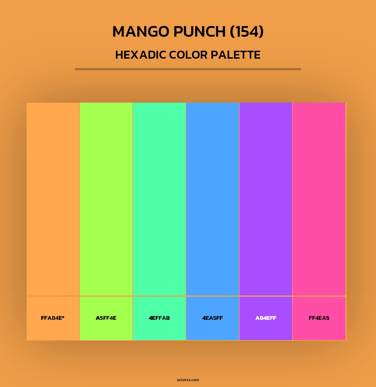Mango Punch (154) - Hexadic Color Palette