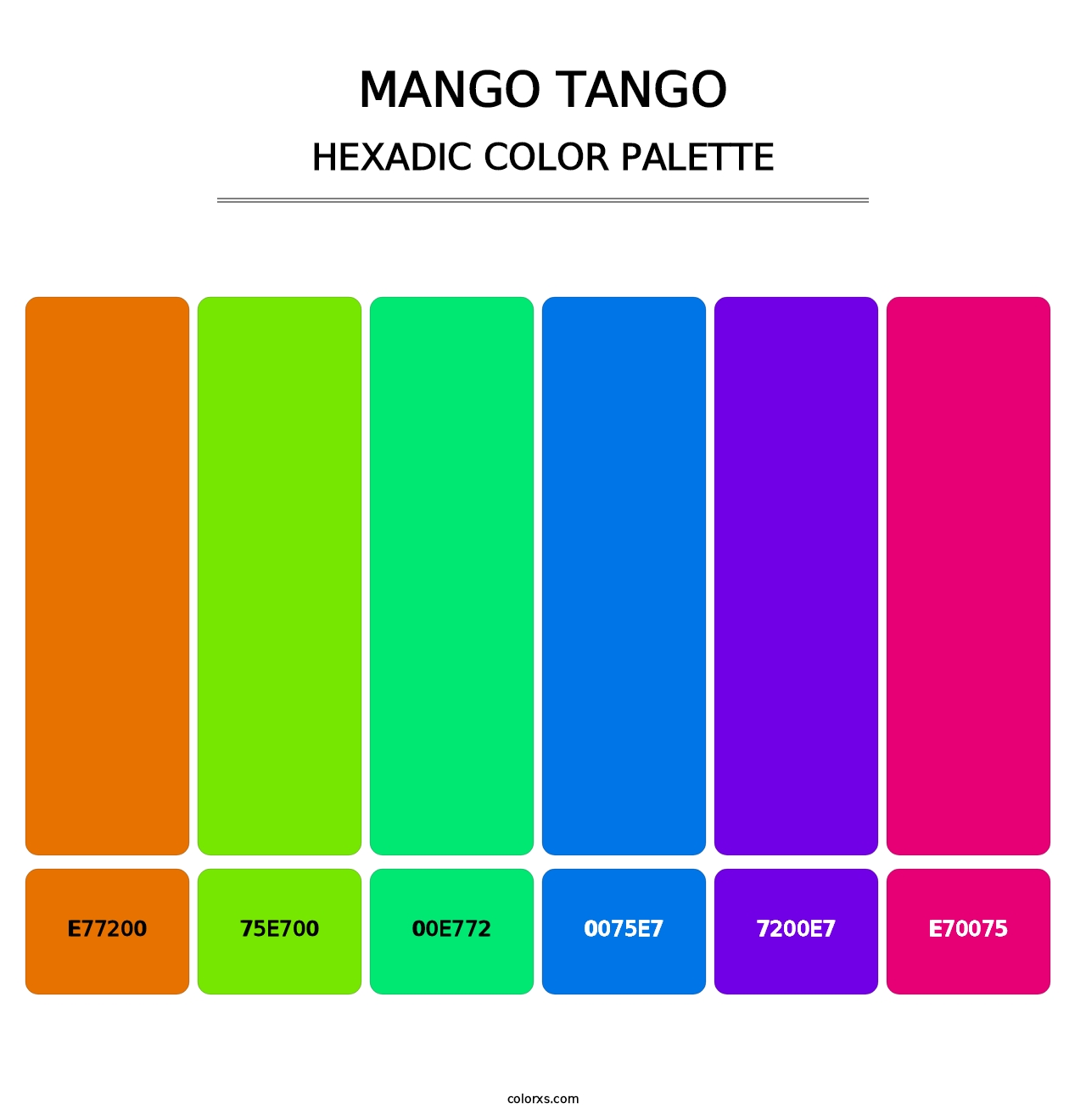 Mango Tango - Hexadic Color Palette