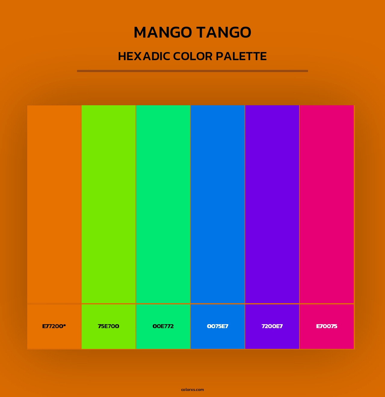 Mango Tango - Hexadic Color Palette
