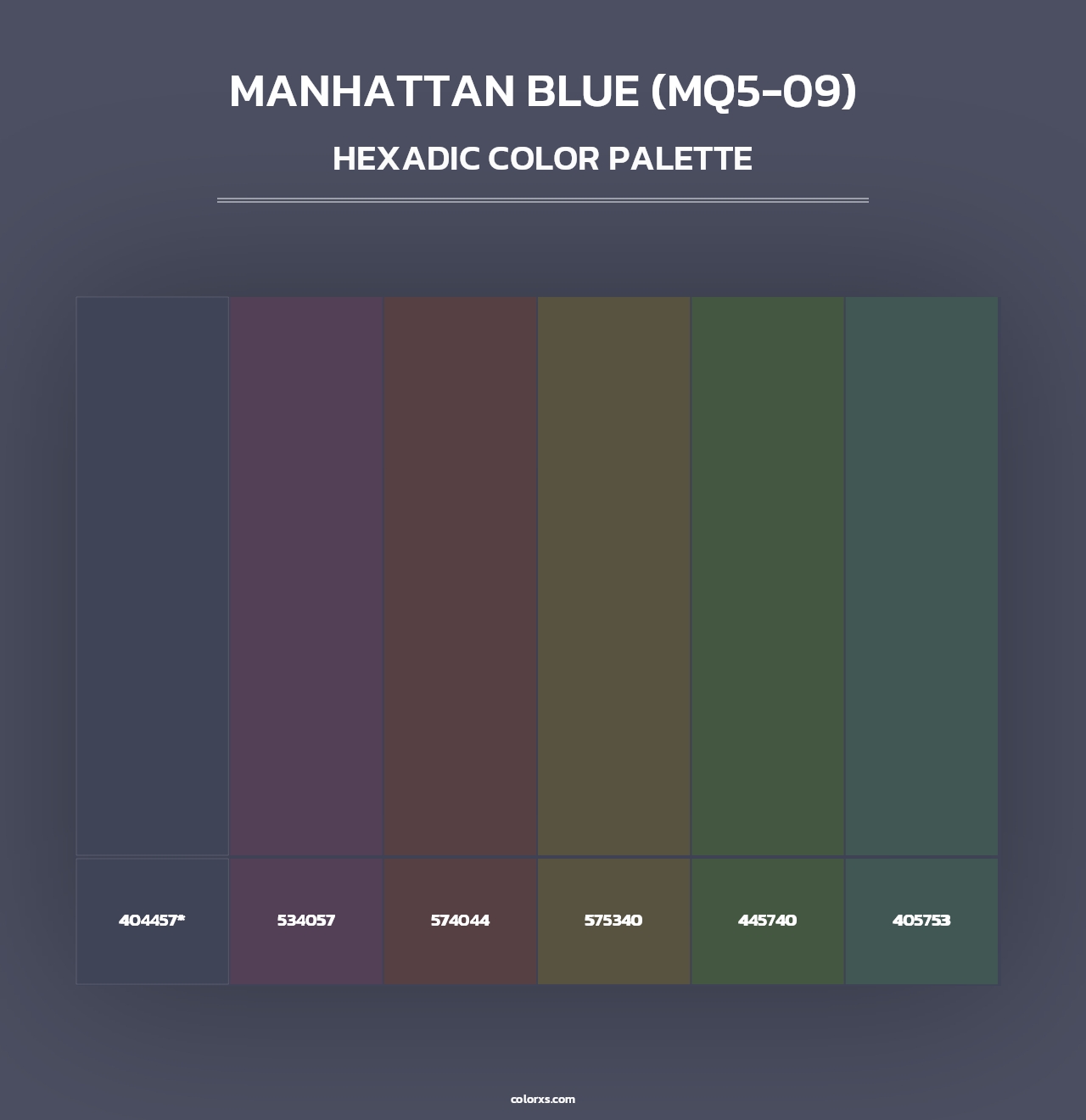 Manhattan Blue (MQ5-09) - Hexadic Color Palette