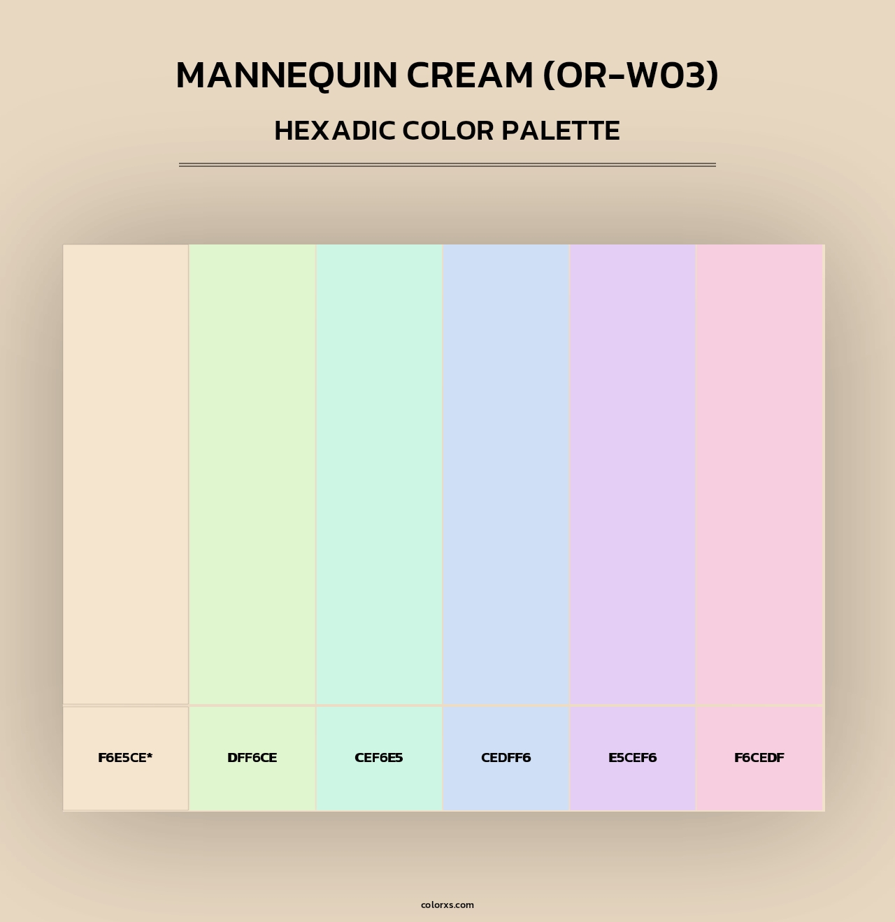 Mannequin Cream (OR-W03) - Hexadic Color Palette