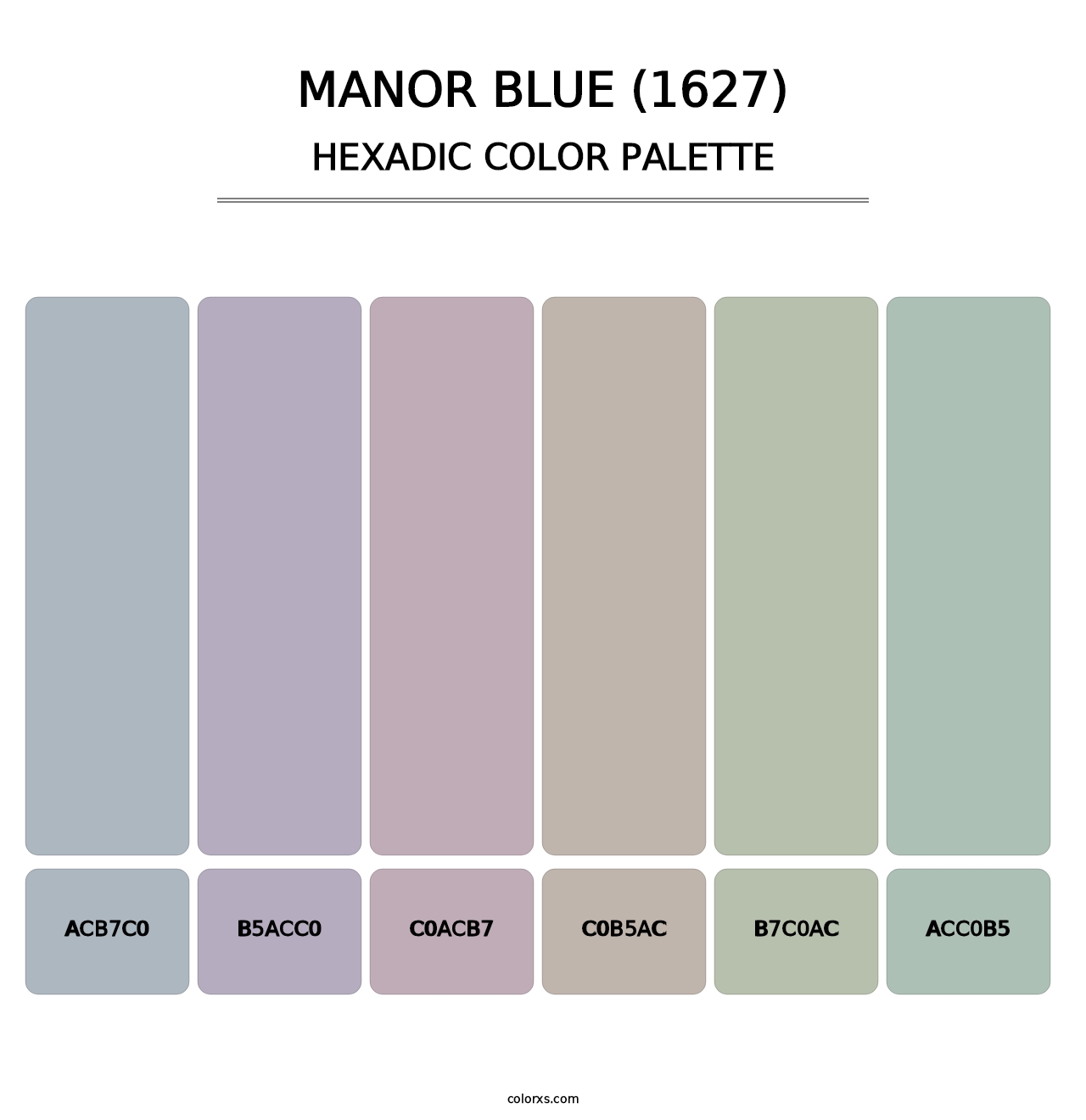 Manor Blue (1627) - Hexadic Color Palette