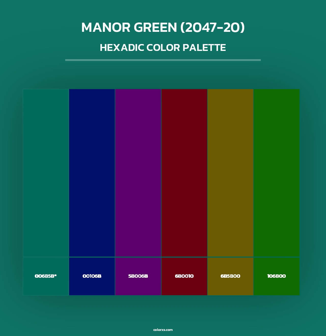 Manor Green (2047-20) - Hexadic Color Palette