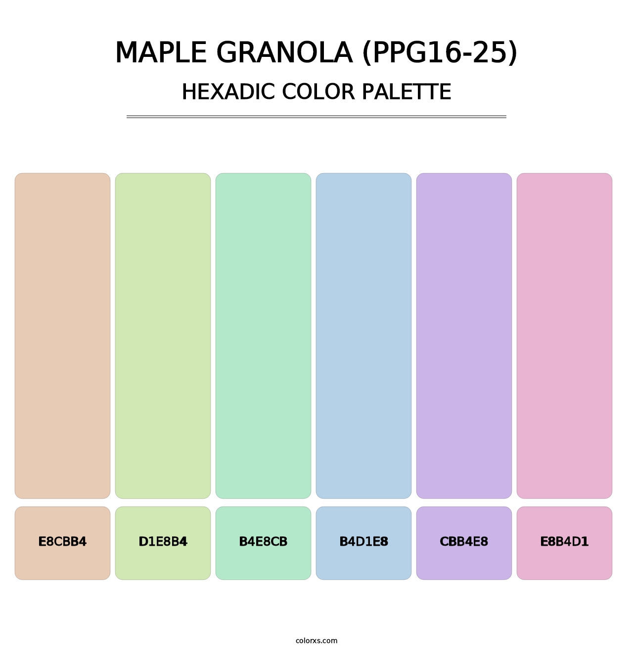 Maple Granola (PPG16-25) - Hexadic Color Palette