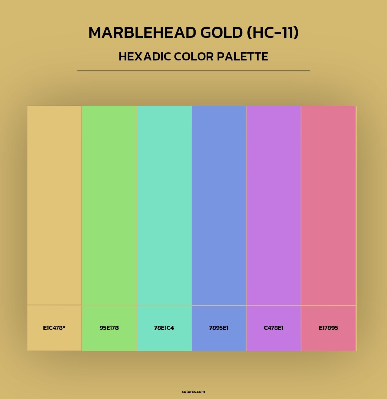 Marblehead Gold (HC-11) - Hexadic Color Palette