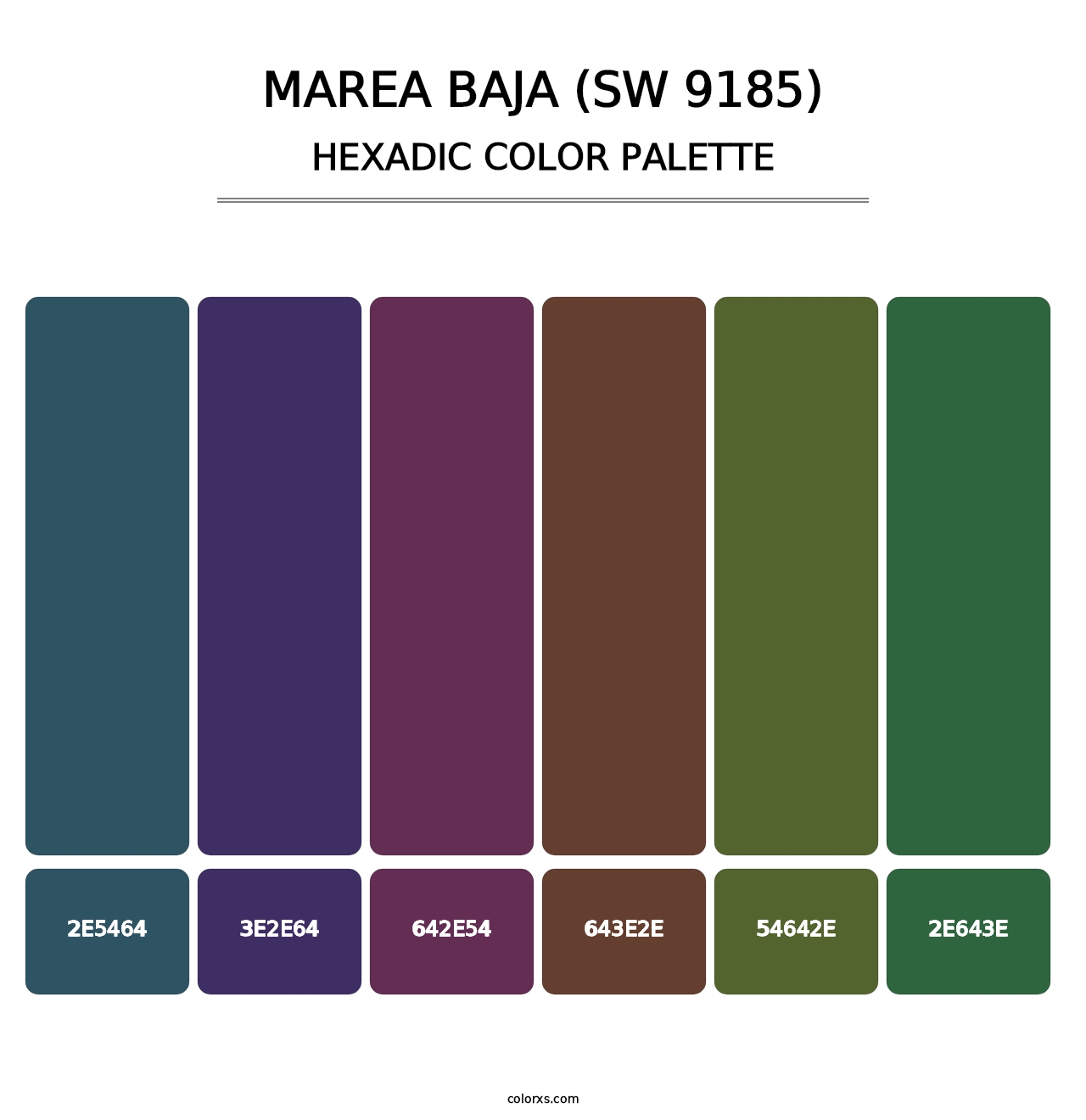 Marea Baja (SW 9185) - Hexadic Color Palette