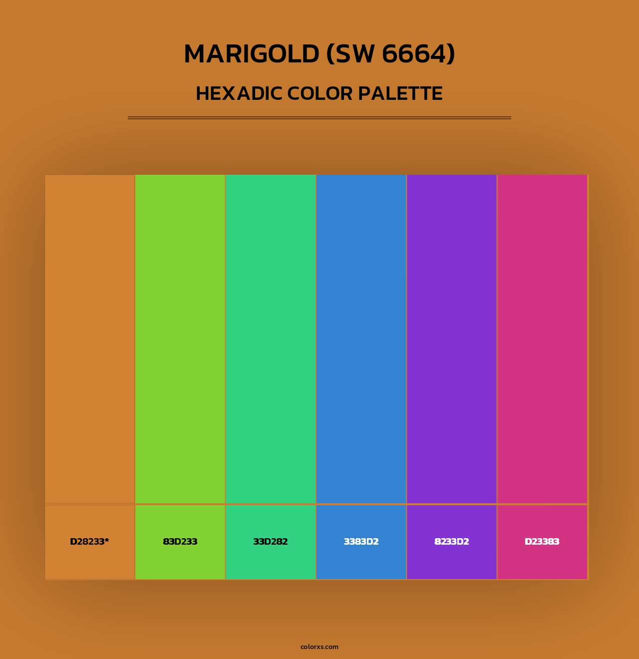Marigold (SW 6664) - Hexadic Color Palette
