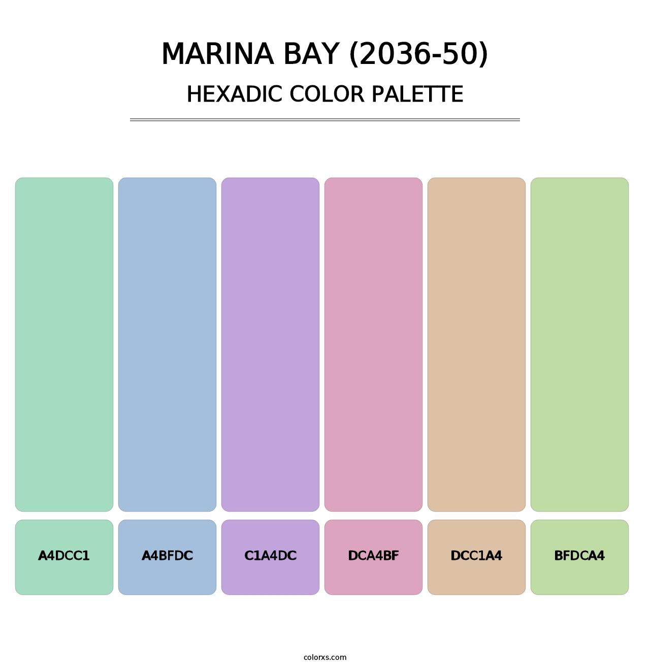 Marina Bay (2036-50) - Hexadic Color Palette