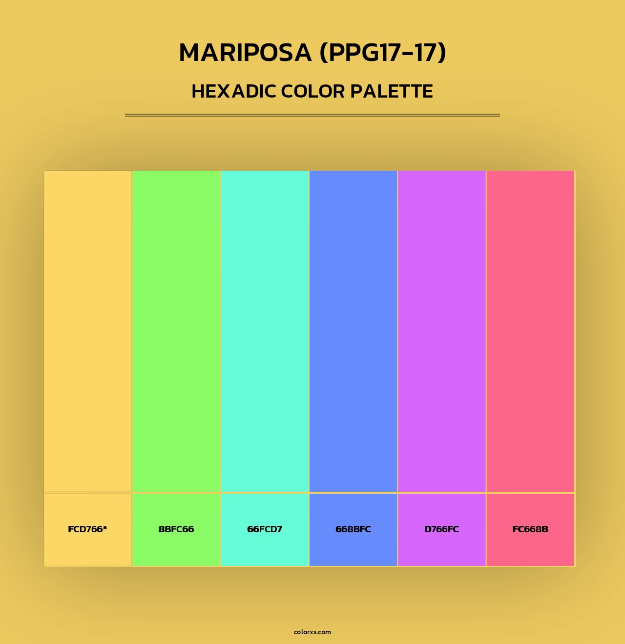Mariposa (PPG17-17) - Hexadic Color Palette