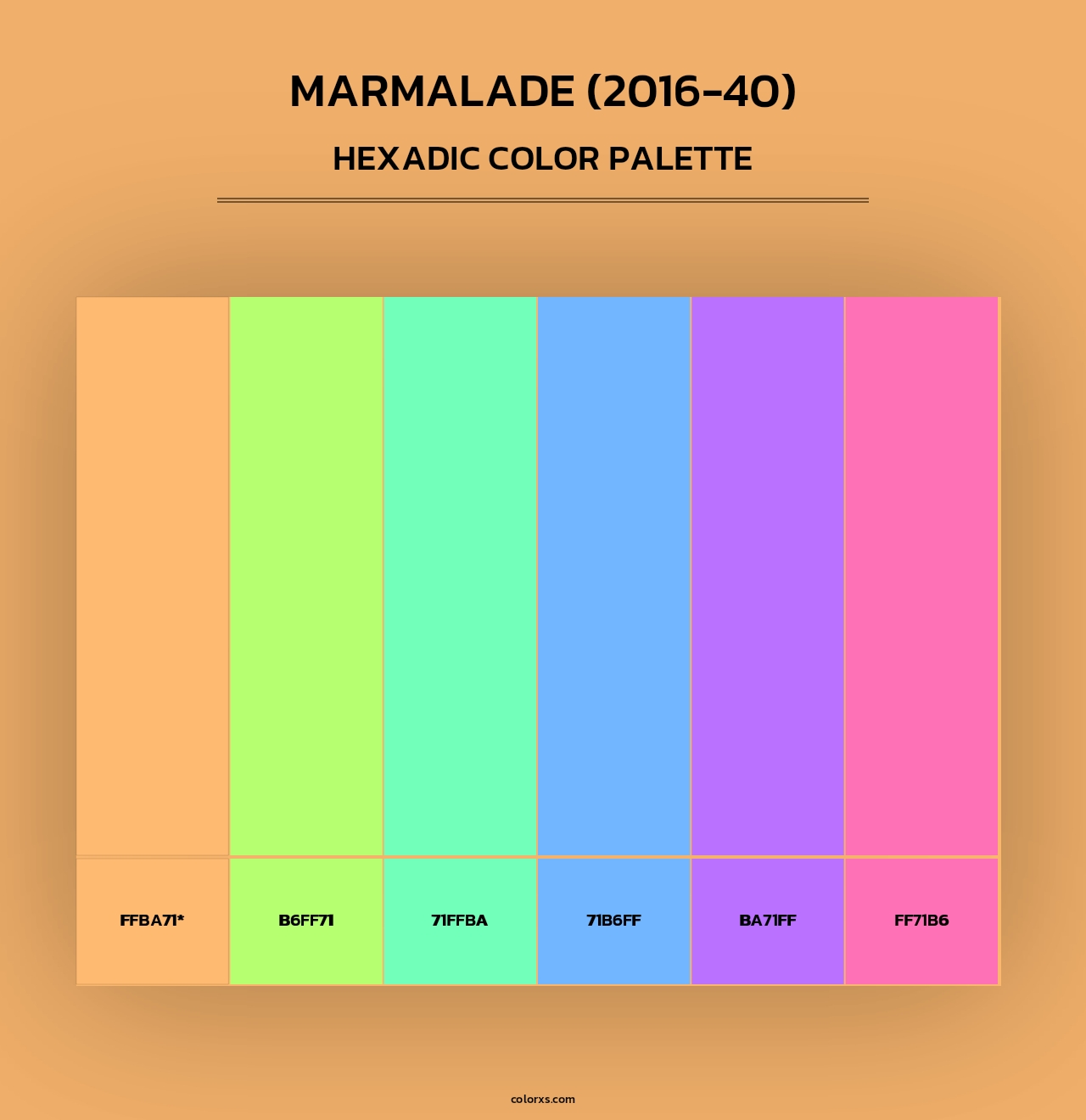 Marmalade (2016-40) - Hexadic Color Palette