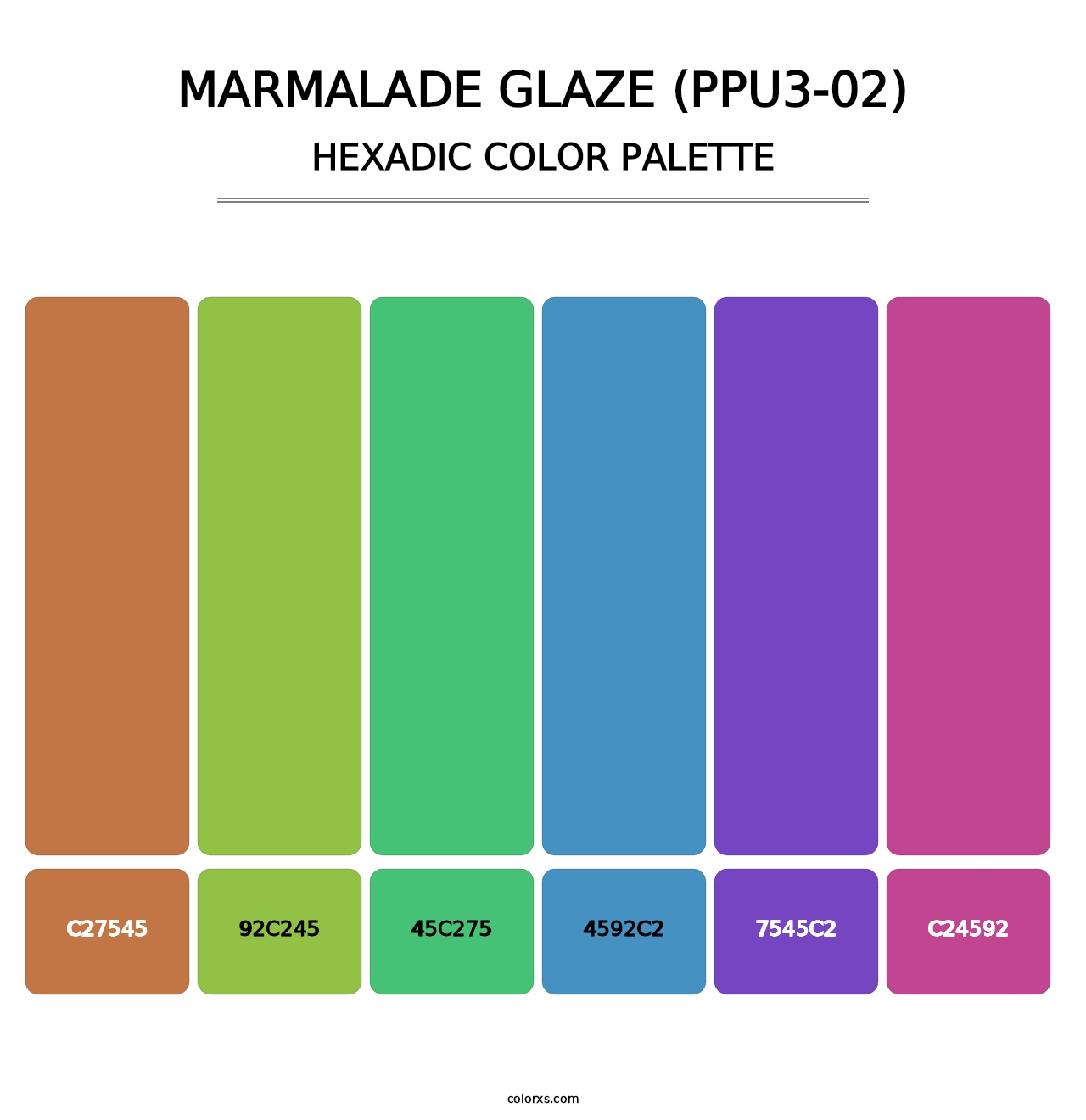 Marmalade Glaze (PPU3-02) - Hexadic Color Palette
