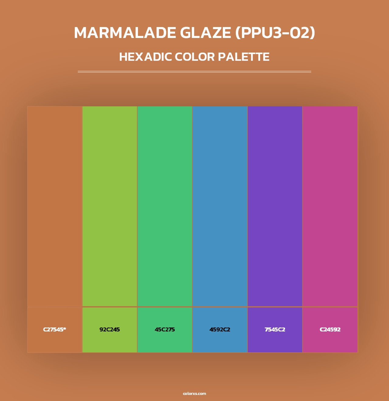 Marmalade Glaze (PPU3-02) - Hexadic Color Palette