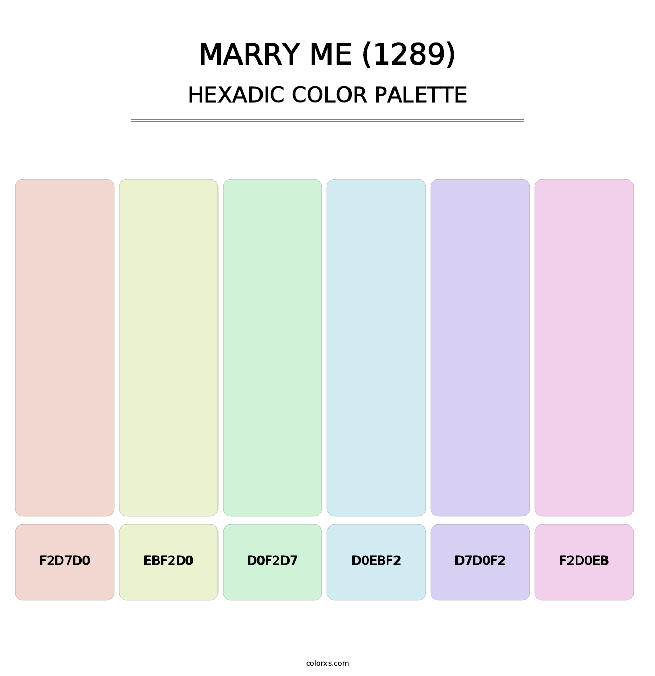 Marry Me (1289) - Hexadic Color Palette