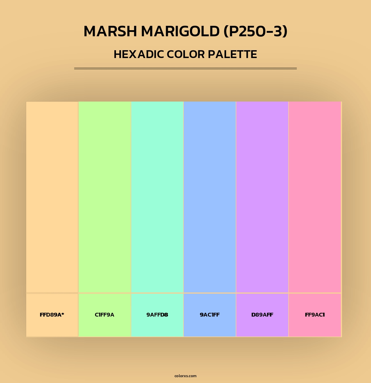 Marsh Marigold (P250-3) - Hexadic Color Palette
