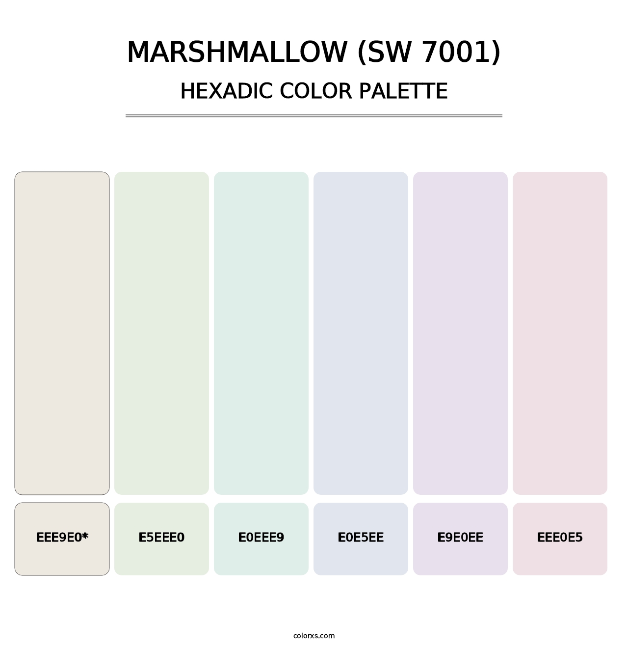 Marshmallow (SW 7001) - Hexadic Color Palette