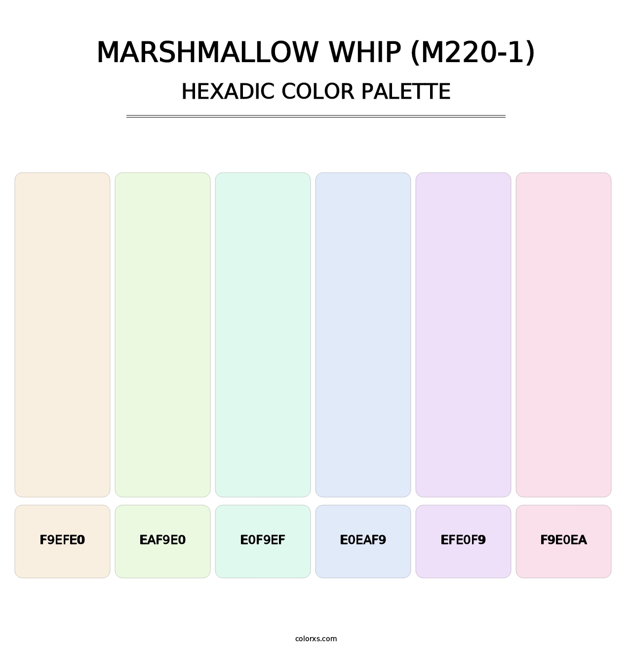 Marshmallow Whip (M220-1) - Hexadic Color Palette
