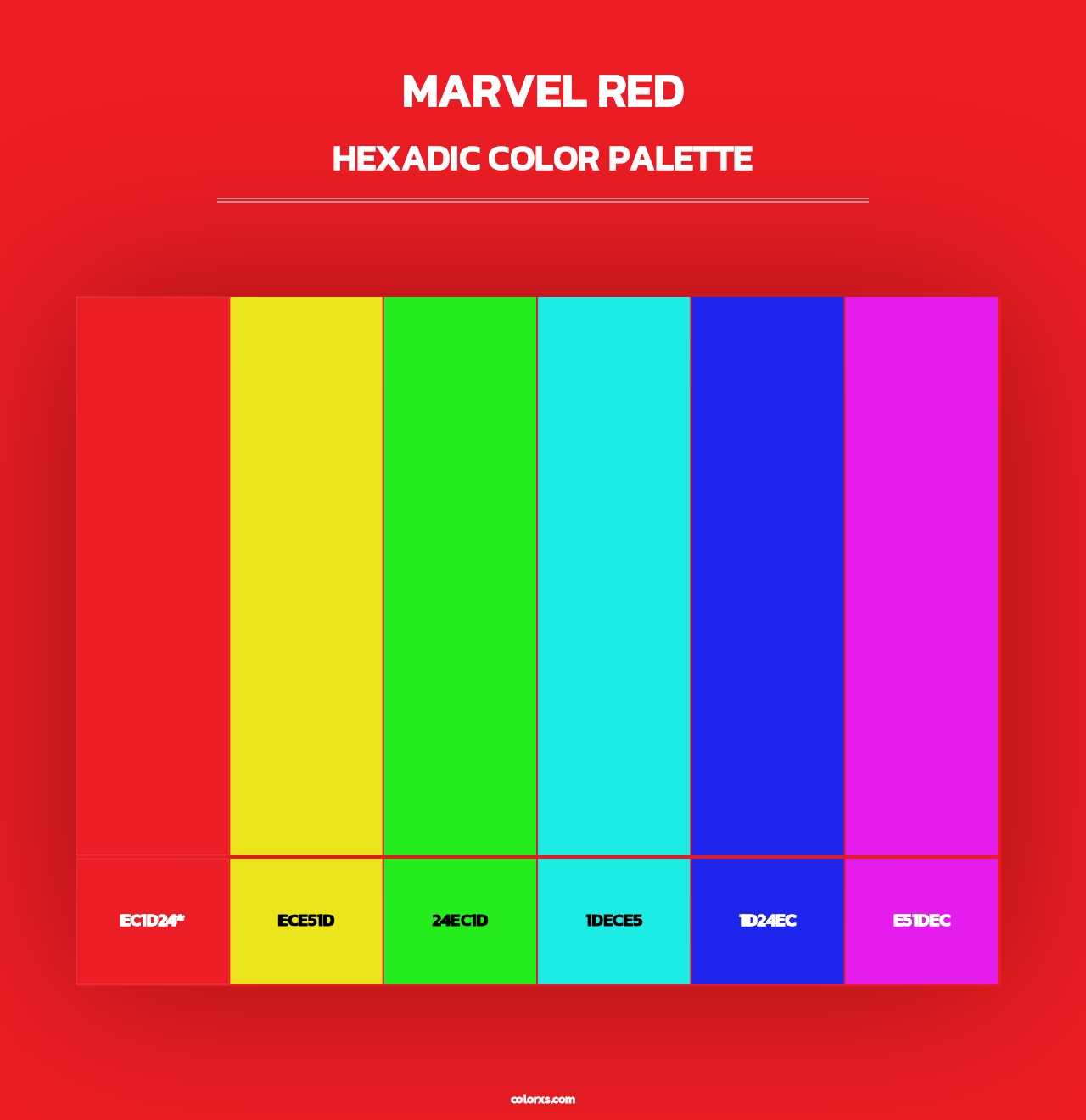 Marvel Red - Hexadic Color Palette