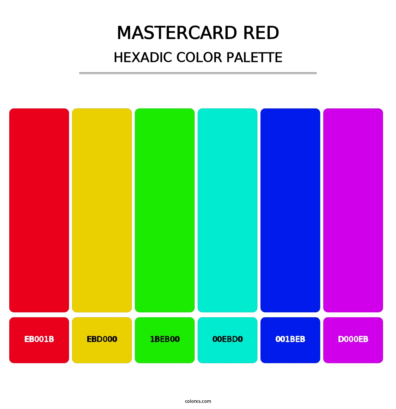 Mastercard Red - Hexadic Color Palette