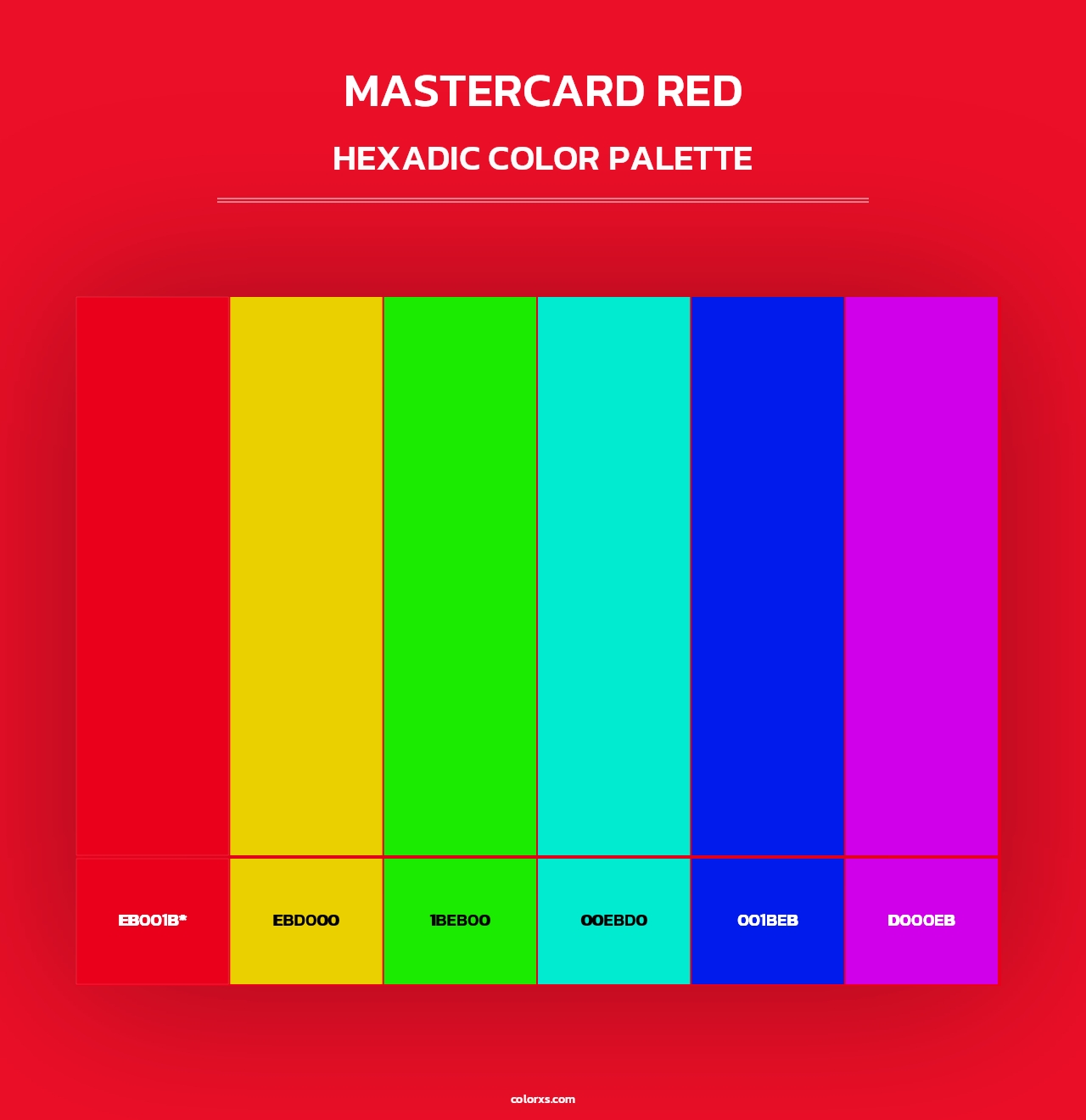 Mastercard Red - Hexadic Color Palette