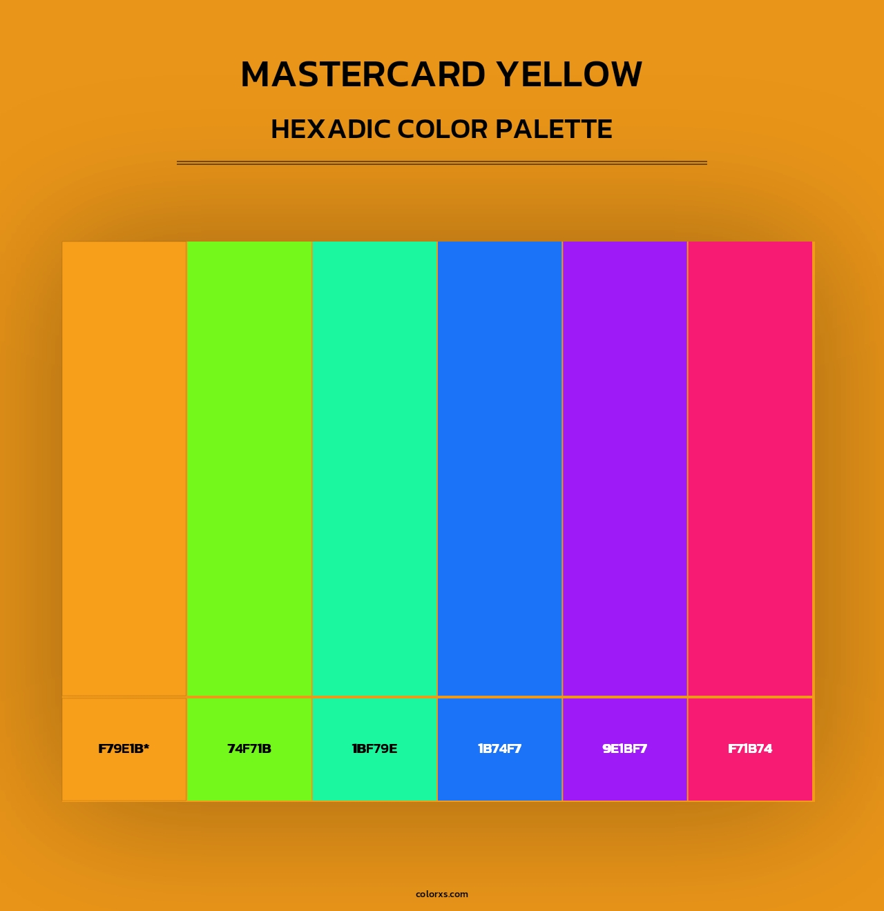 Mastercard Yellow - Hexadic Color Palette