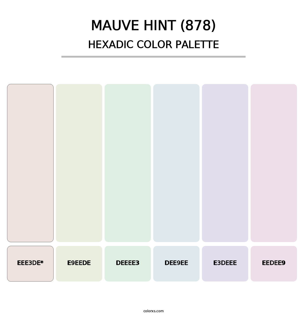 Mauve Hint (878) - Hexadic Color Palette