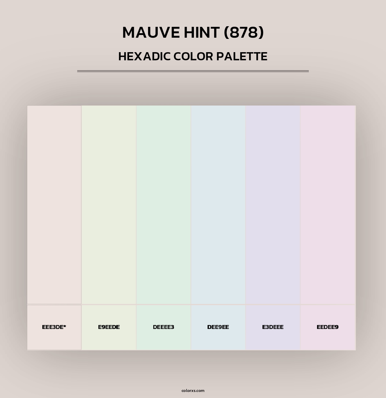 Mauve Hint (878) - Hexadic Color Palette