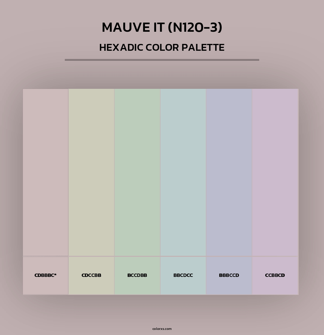 Mauve It (N120-3) - Hexadic Color Palette